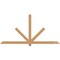 Ekena Millwork Kennewick Timber Gable Bracket, Western Red Cedar, 84"W x 42"H x 3 1/2"D x 3 1/2"F, 12/12 Pitch GBW084X42X0404KEN00SWR - alternate 1